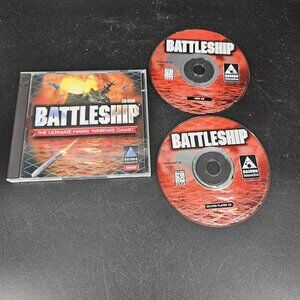 Vintage Battleship PC Game CD-ROM Windows 95 Hasbro 2 Disc Set 99004 USA 1996